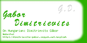 gabor dimitrievits business card